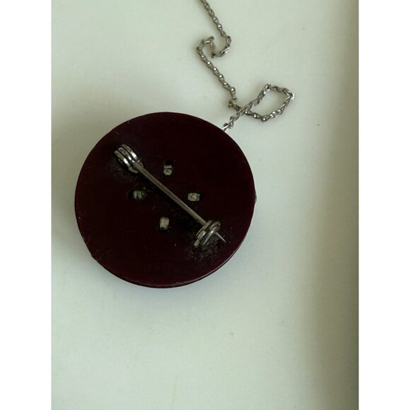 Vintage 40's Retractable Lapel Mechanical Pencil Burgundy Bakelite - Picture 5 of 10